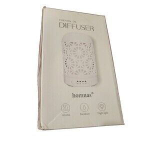 Homnas Essential Oil Diffuser - Aromatherapy, Humidifier, Nightlight NIB